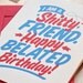 Belated Birthday Card