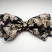 Black and tan vintage rose bow bandeau set- Made to order