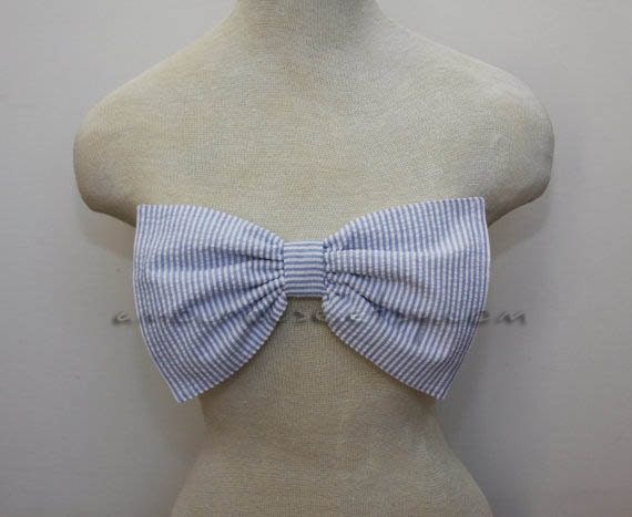 Seersucker Bow Bandeau
