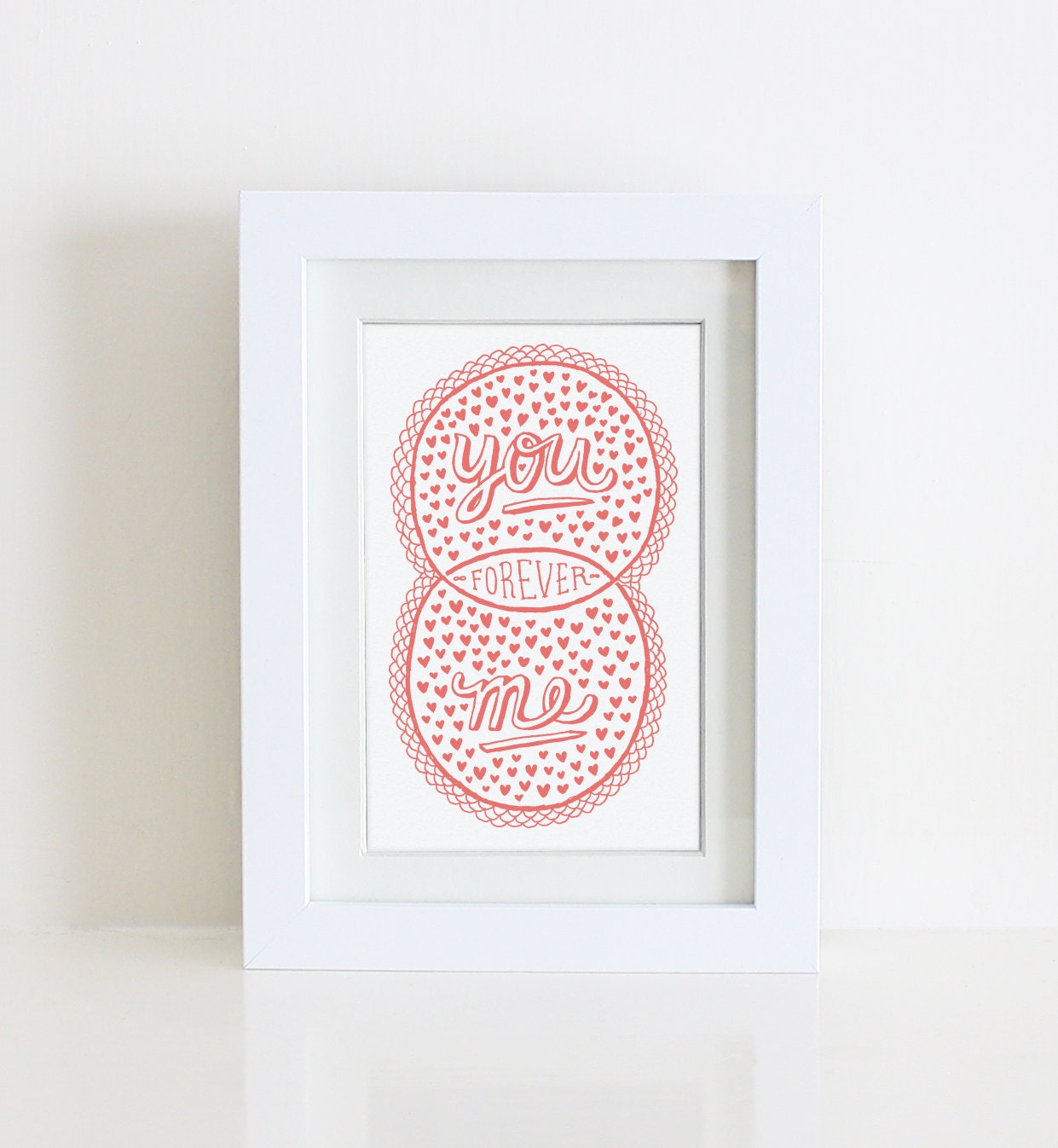 You, Me, Forever Venn by Pen 4"x6" Print