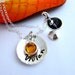 Personalized Necklace, Hand Stamped Jewelry, Metal Work, Charm Necklace, Custom Birthstone Necklace - Martini Cocktail, Party ANIMAL