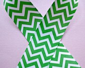 Emerald Green and white chevron striped 1 1/2" grosgrain ribbon- Christmas Il_170x135