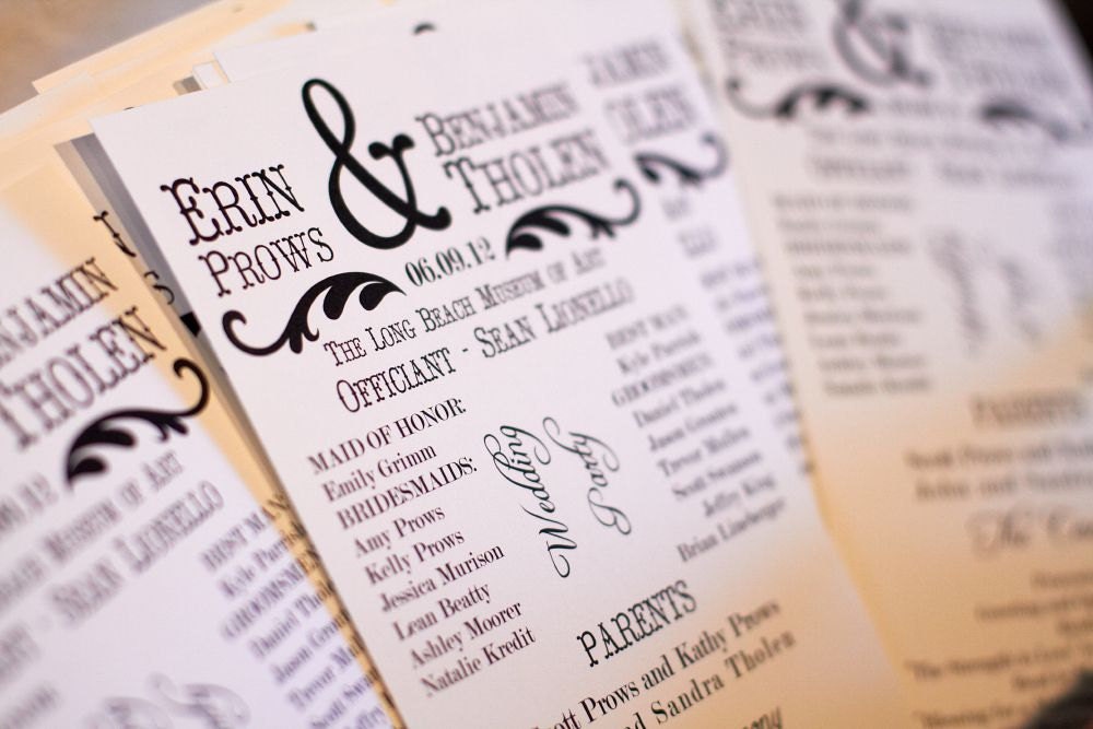Vintage Wedding Programs, Custom Designed for your Ceremony