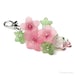 Petal Pink Green Floral Crystal Pearl Silver Handbag Charm