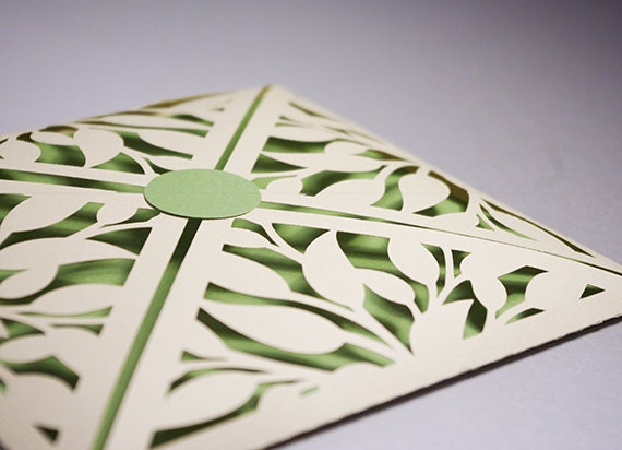 Envelope Decorative, Paper Lace, for Wedding, Birthday or other Cards, Leaves, Cutout, Scrapbook, Papercut by MamaTita Il_570xn