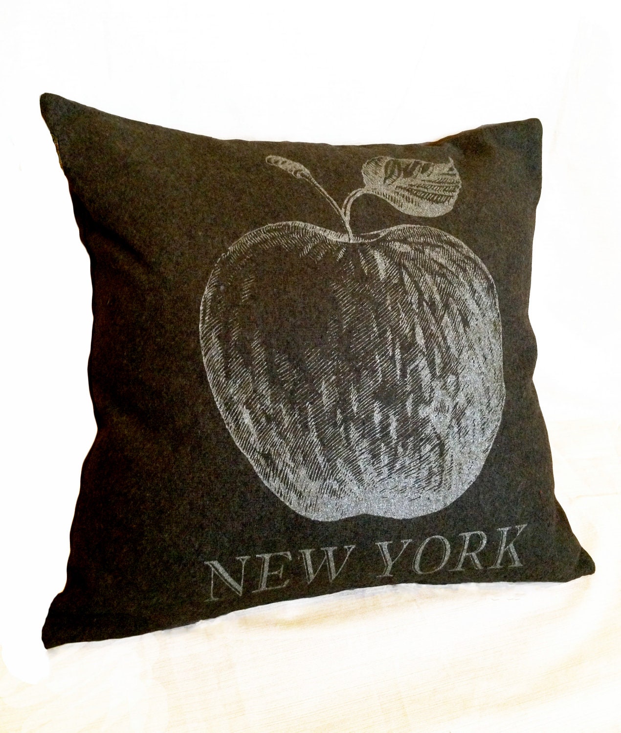 Throw Pillow - New York Apple from Olive Military Blanket