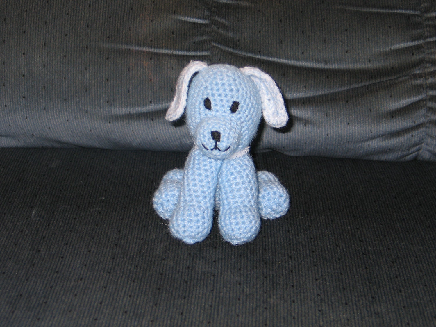 Amigurumi crocheted stuffed puppy