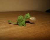Tiny felted green dragon, soft sculpture, miniature dragon, fairy tale animal, natural toys