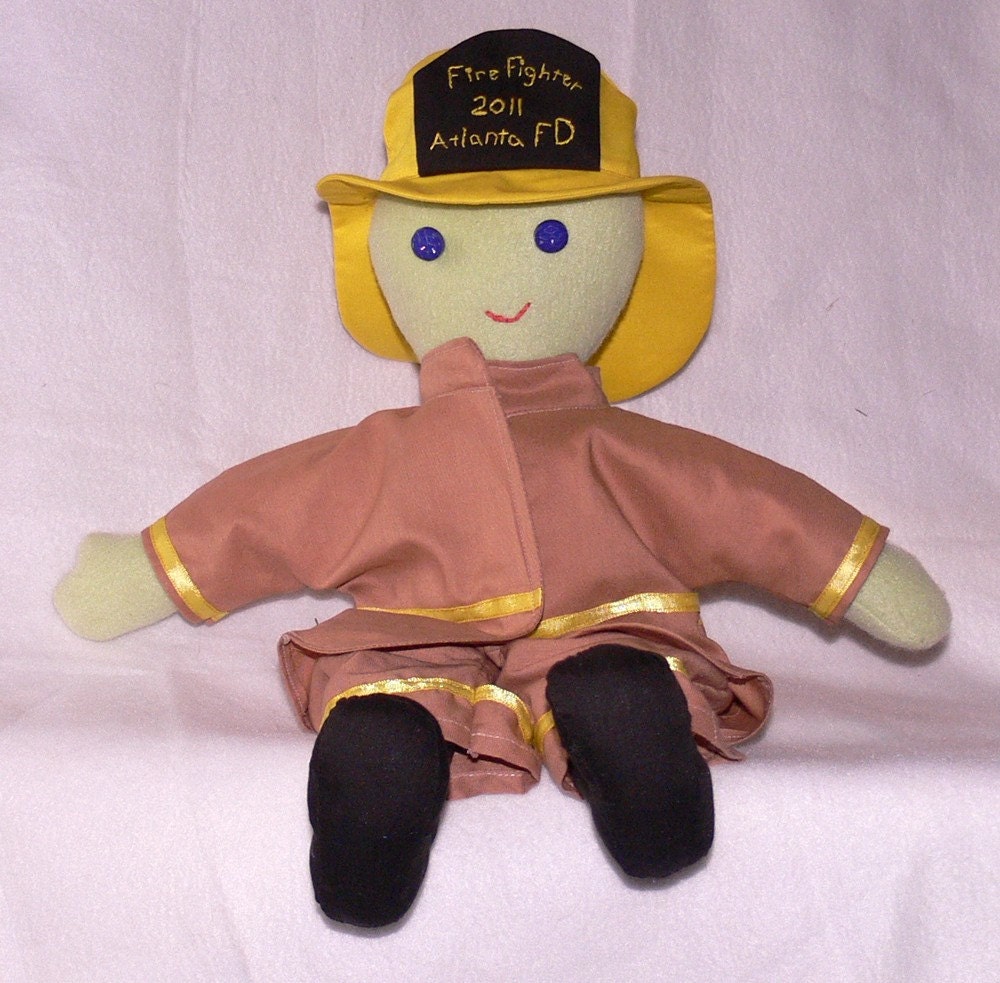 Blueberry Hill Kid Polar fleece Rag Cloth Boy or Girl Doll  16"   Deluxe handmade made to order custom   FREE U.S. SHIPPING