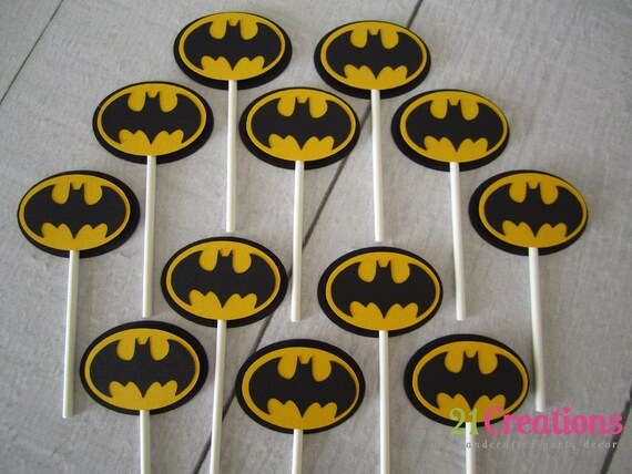 Batman Cupcake Toppers - set of 12 Il_570xn