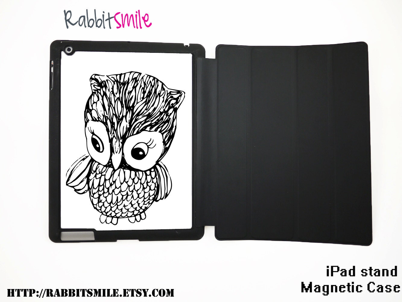 Little Owl iPad 4 Case / iPad Retina Cover / New iPad Case / iPad 2 / iPad 3 Smart Cover / Flip Case / Magnetic Smart Case