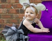 Infant Toddler 0-36 Months Mouse Tulle Tutu Dress Costume with Mouse Ears Headband for Parties, Halloween Dress-up
