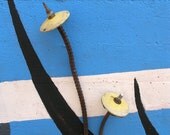 Metal Sculpture - Home and Garden Decor - Found Object Flower Art - 3D Flower Art