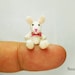 Crochet Bunny Rabbit 0.8 Inch - Tiny Micro Amigurumi Dollhouse Crochet Miniature Animals - Made To Order