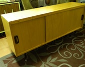 Mid Century Inspired Danish Modern TV Stand Credenza Entertainment Center 60"