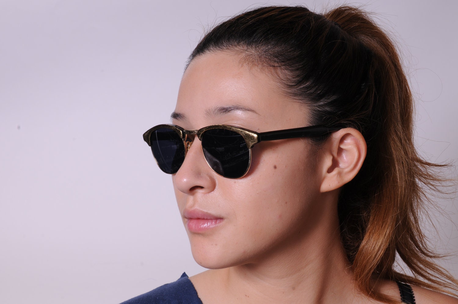 Wayfarer Gold & Black Sunglasses
