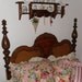 Antique Walnut and Maple Headboard and Footboard Four Poster Bed