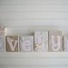 Elegant Wall Art for Nursery. Personalized Letter Blocks