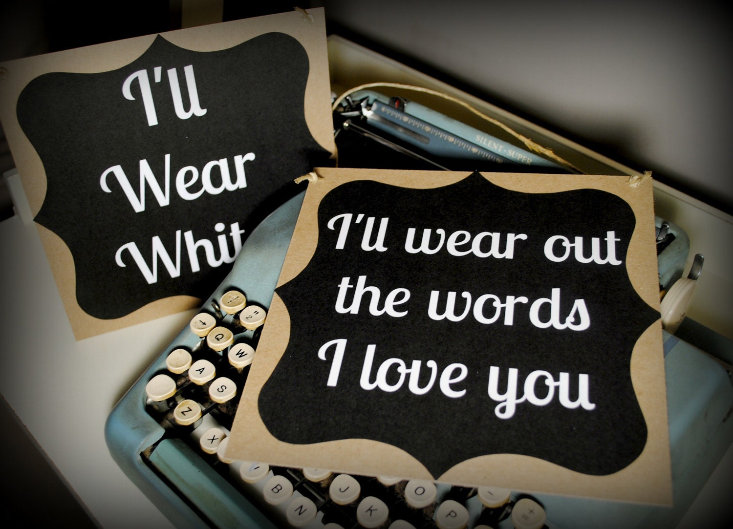 Engagement photo prop signs
