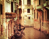 Venice photograph - Venice Serendae - Venice,Italy,gondolas,8x10,pink,orange
