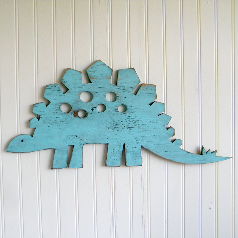 Stegosauras Small Sign Dinosaur Wall Art  Sign Kids Children's Room Decor