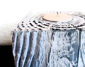 Tea Candle Holder in Shabby Chic blue and white.