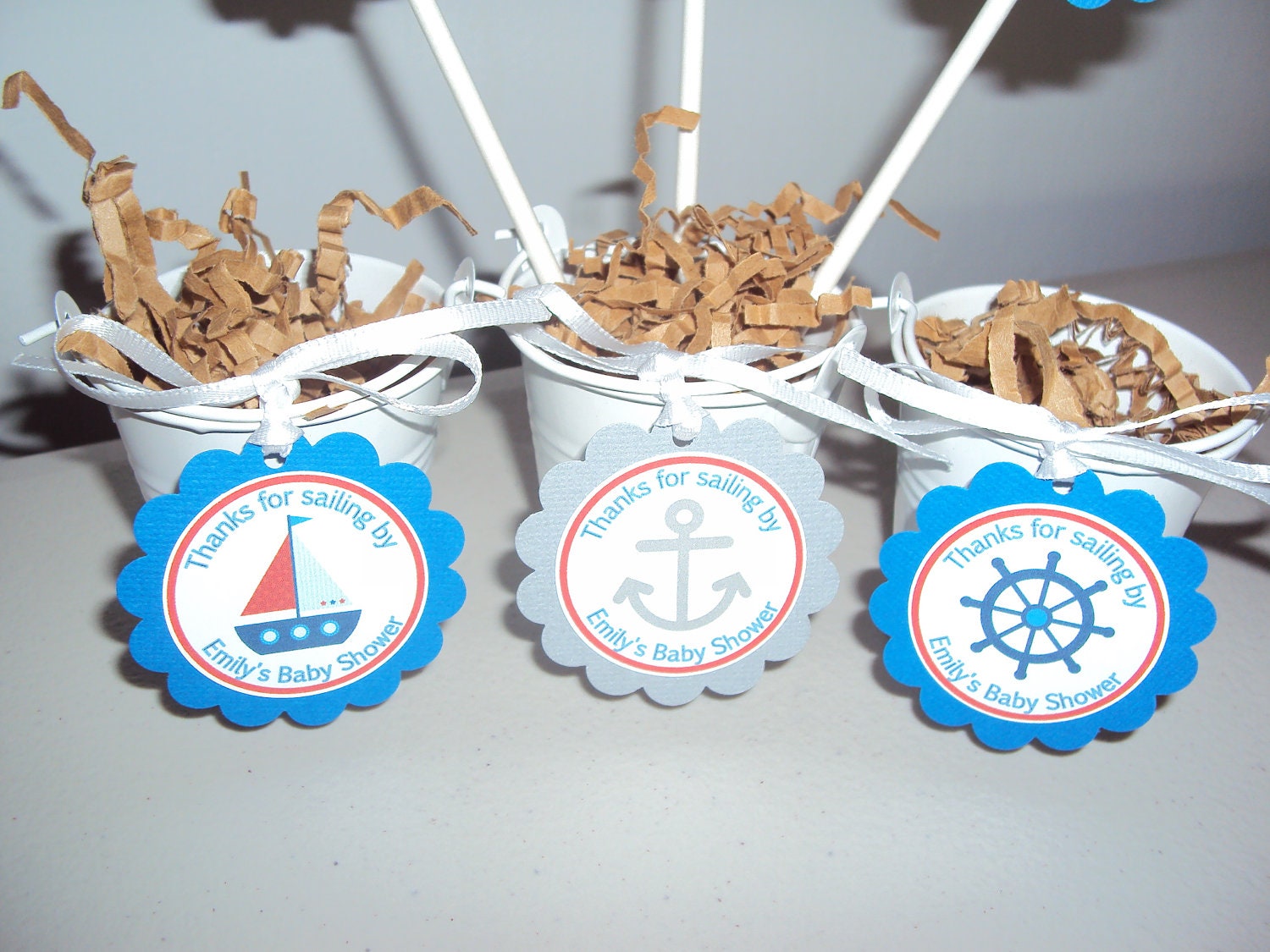 NEW - Sailboat Favor Tags - Nautical Favor Tags - Ahoy Baby Shower Theme - It's a Boy - Sailboat - Nautical - Baby Shower - Favor Tags
