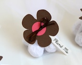 Light Brown and Salmon Pink - Plantable Paper Seed Bomb Wedding or Party Favor - Eco Friendly Flower Seed Bombs