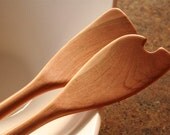 Wooden salad servers of  Black Cherry wood