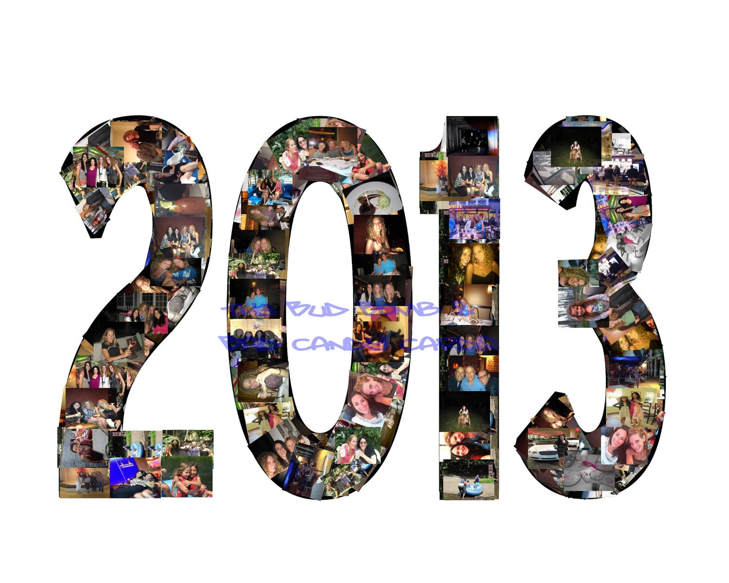 Class of 2013 Personalized Photo Collage-Any Word Art , Symbol, Name,  Greek Letters, Amazing Gift