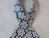 Sale DSLR Padded Camera Strap Cover--Navy Blue and White Aloha Flower-Ready to Ship in 2 days