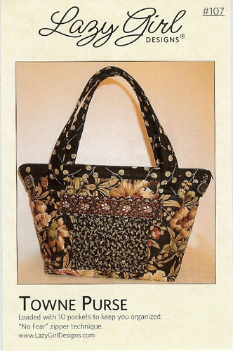 Sewing Pattern, Towne Purse, by Lazy Girl Designs