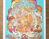 Open Sesame, 11" by 14" Limited Edition Giclee Print, Mermaids