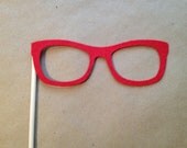 FELT Glasses On A Stick - 80's Fab