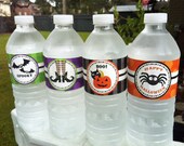 PERSONALIZED Printable Halloween Party Drink Water Labels - Fun and Fabulous Halloween Party Collection Il_170x135