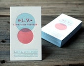 Custom Letterpress Business Card and Graphic Design Package w/ edge paint - 100qty