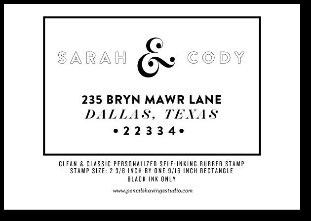 Personalized Address Stamp - Clean & Classic Design - Self Inking