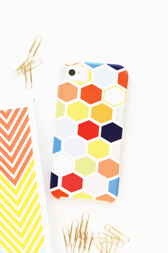 Personalized iPhone 5 case - Hexagon Collection - also for iPhone 4