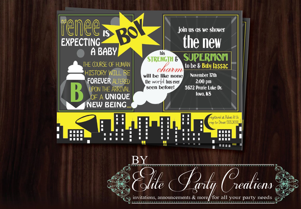 SuperBaby Shower Invite
