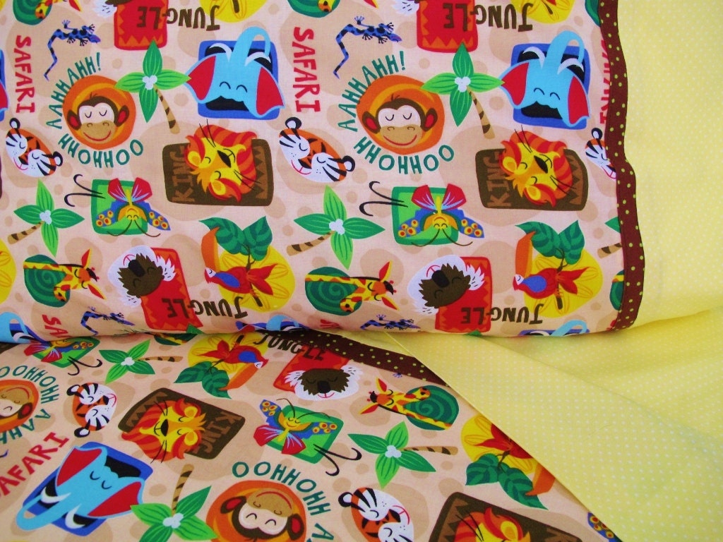 Jungle animals nursery bedding jungle print crib sheet set 3 pc nursery bedding toddler bedding infant bedding OOAK