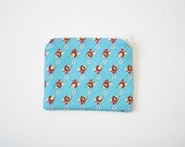 Little Deer Aqua Zip Pouch - Makeup or Cosmetics Pouch Case CUTE kawaii