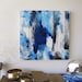 20" x 20" Abstract Painting Blue, White, Black