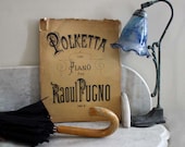 Antique Vintage Sheet Music / Paper Ephemera. Polketta for Piano by Raoul Pugno.