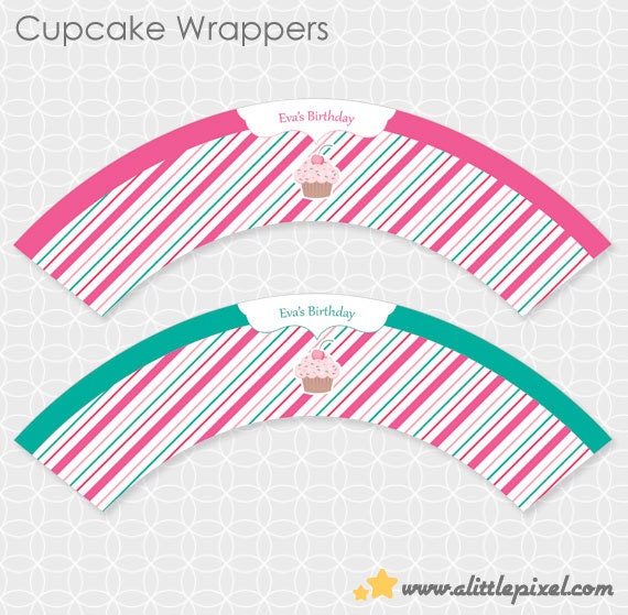 Cupcake Party Cupcake Wrappers - Personalized Printable Il_170x135