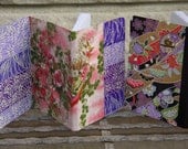 3 Pink, Purple, and Black Traditional Asian Washi paper lined notebooks