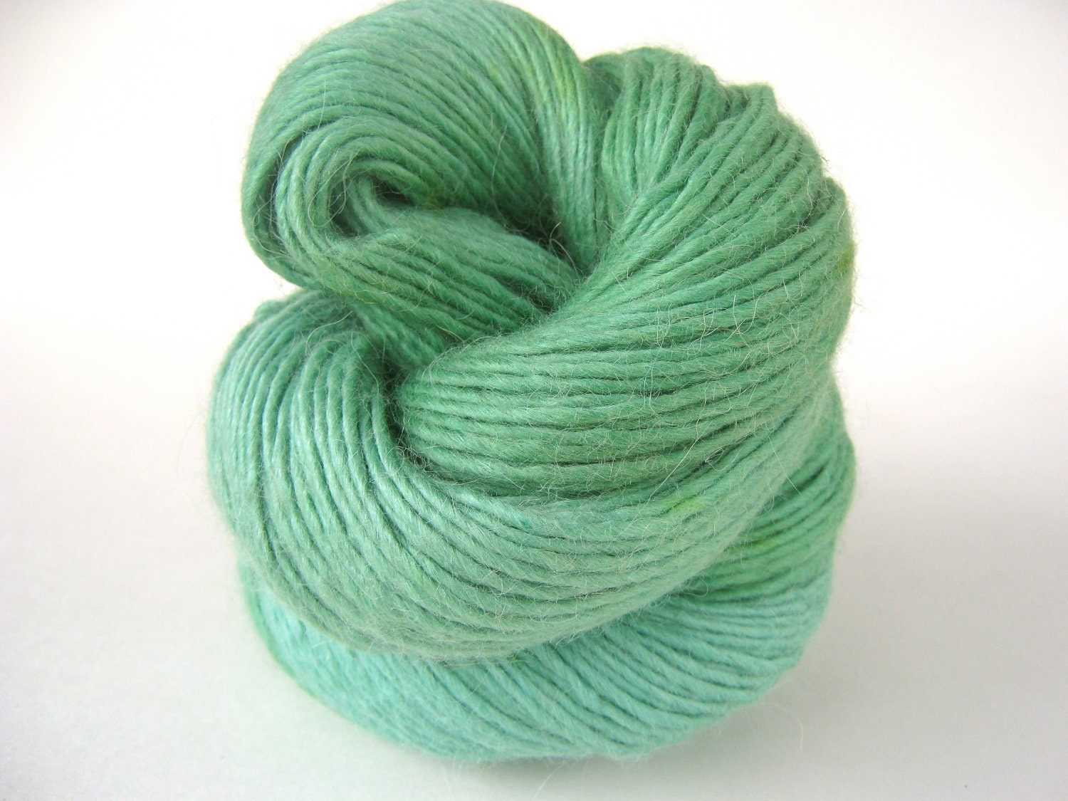 WITCH Hand Dyed Yarn Merino, Alpaca and Silk DK Green - spinningmulefibers