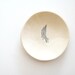 little bits Ceramic Mini Plate grey feather
