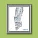 Manhattan Typography Map 8x10 Print