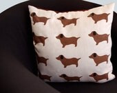 Dachshund pillow cover (for 20" x 20" pillow)