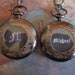 PERSONALIZE a Beautiful Black Wind-up, Window Pocket Watch with Initial OR Name, men,dad,grad,son,groomsmen